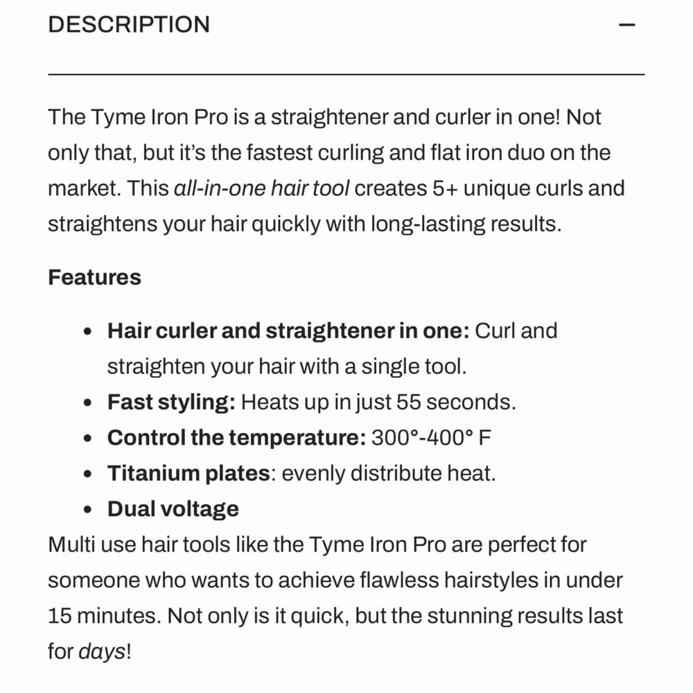 TYME pro iron